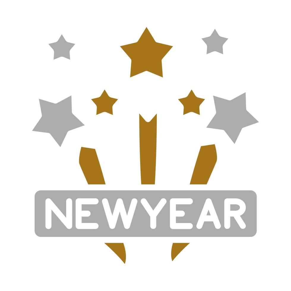 nuevo año celebracion vector icono estilo