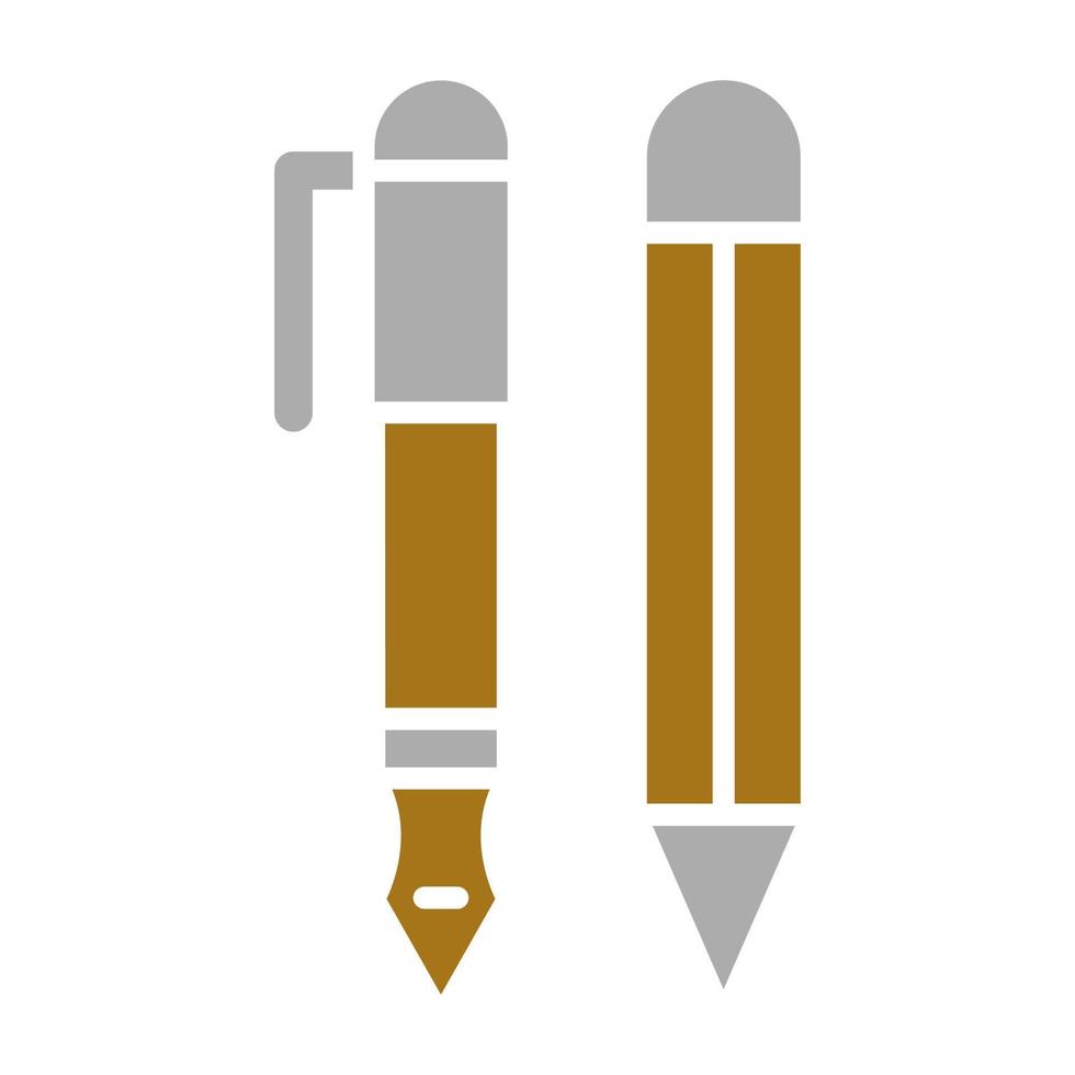 bolígrafo y lápiz vector icono estilo