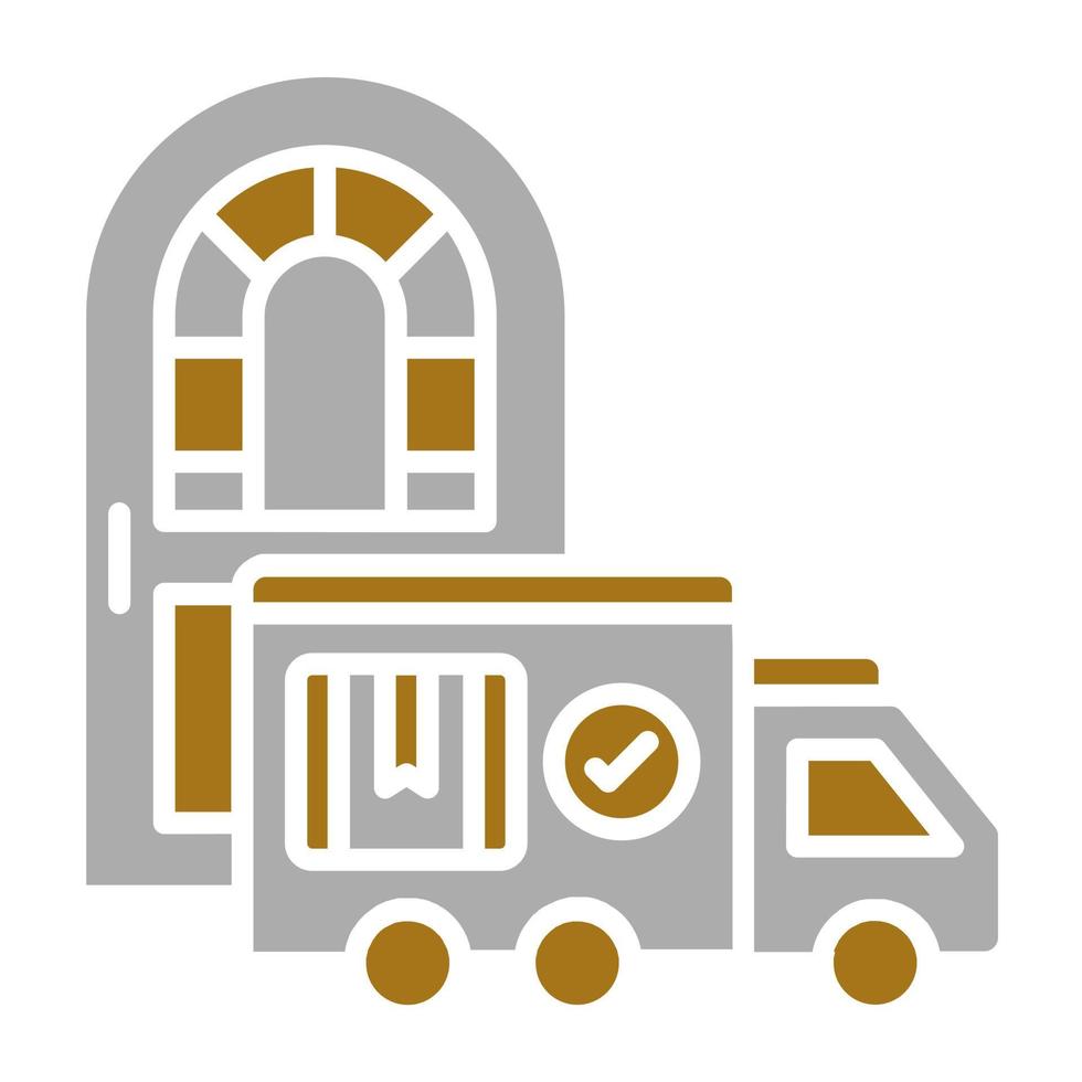 Delivery On Doorstep Vector Icon Style