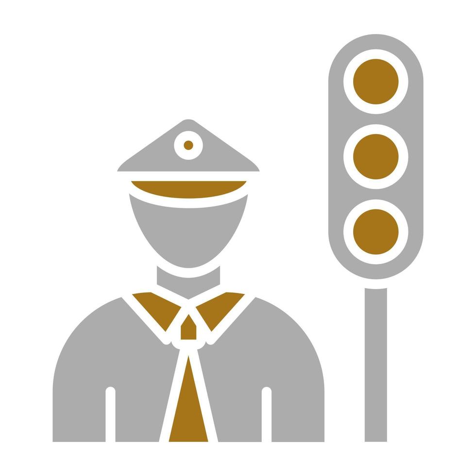 Civilian Traffic Officer Vector Icon Style