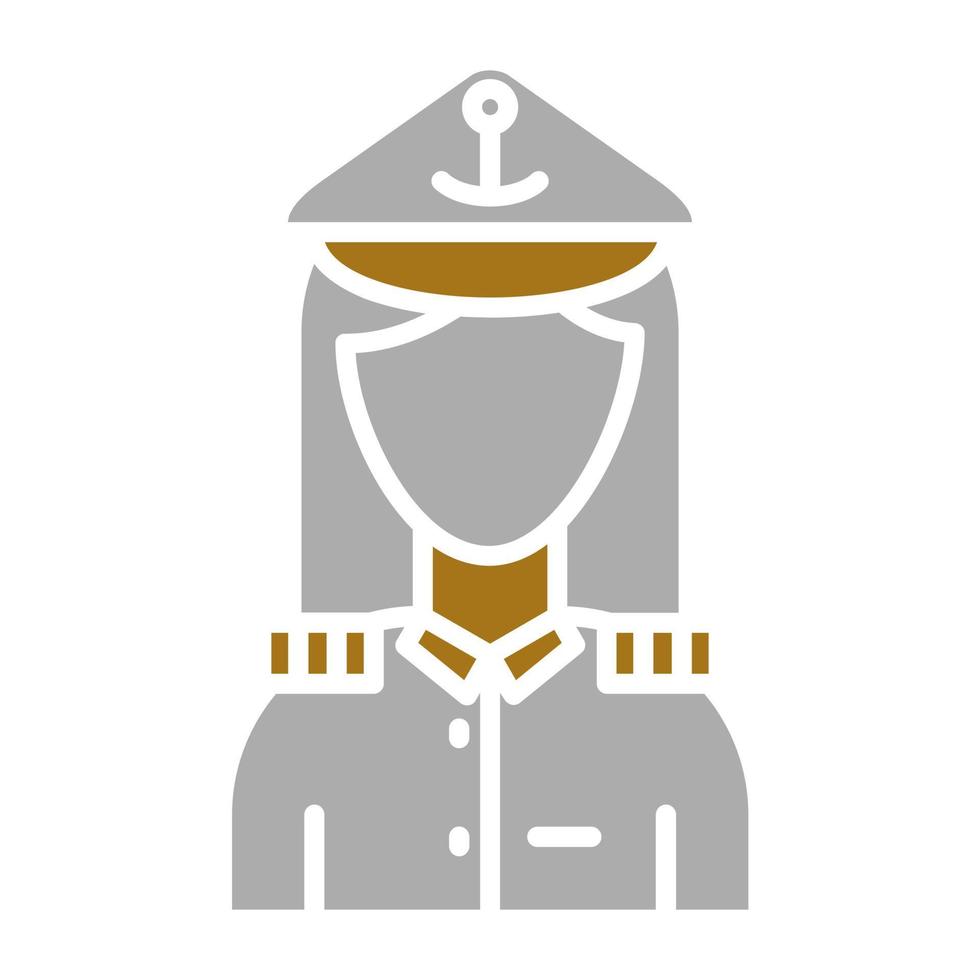 Marine Female Vector Icon Style