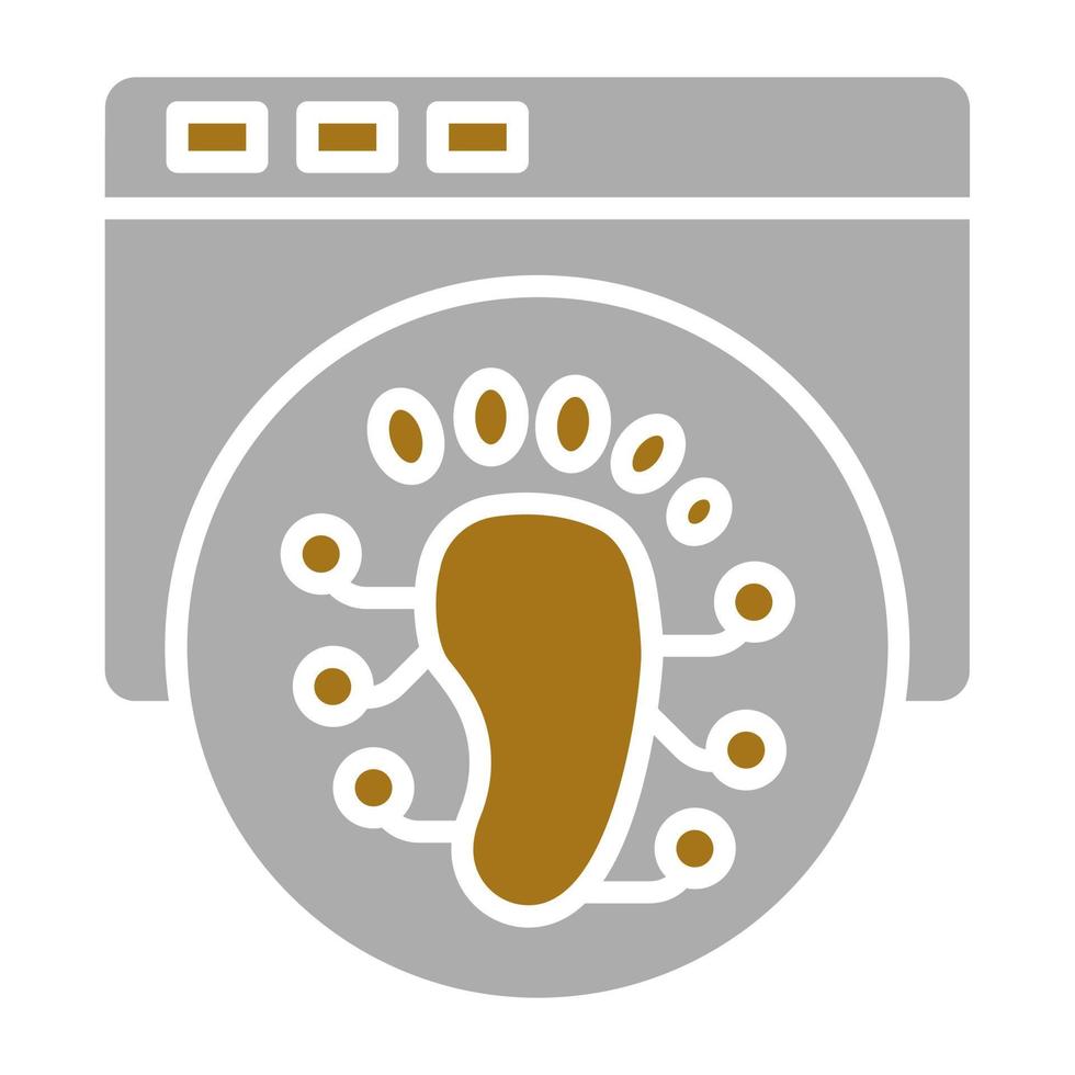 Digital Footprint Vector Icon Style