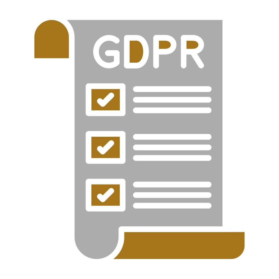 Gdpr Policy Vector Icon Style