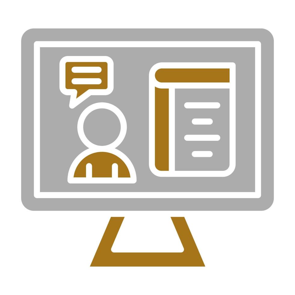 Live Lecture Vector Icon Style