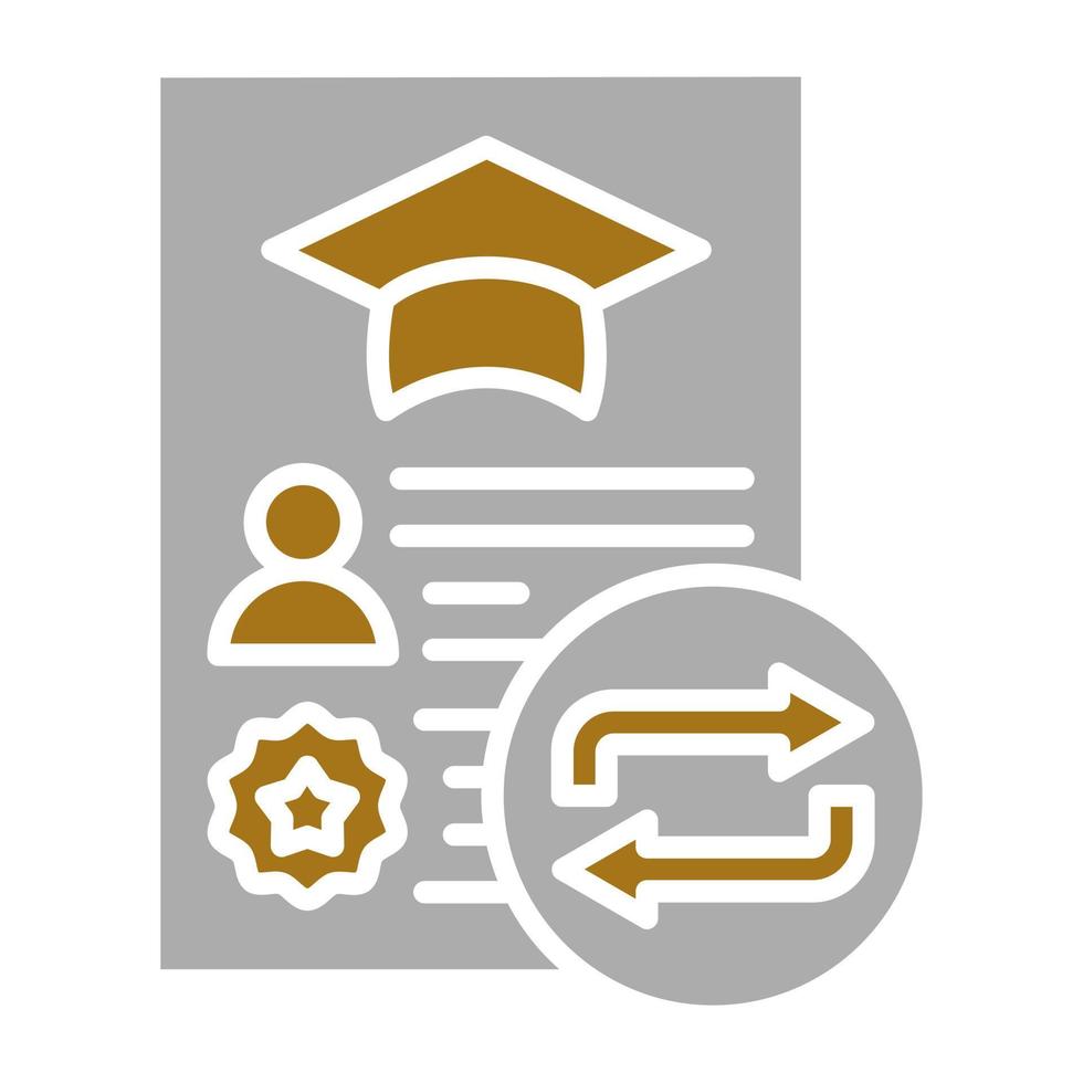 Course Transfer Vector Icon Style