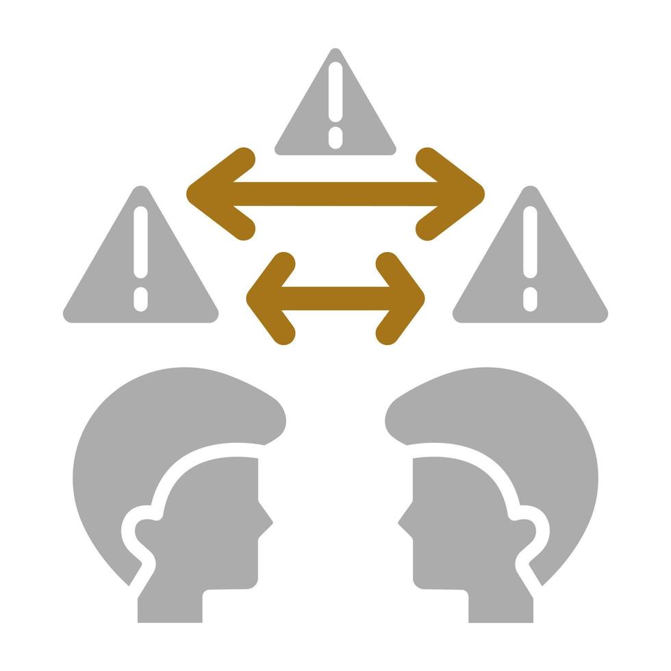 Face to Face Contact Vector Icon Style
