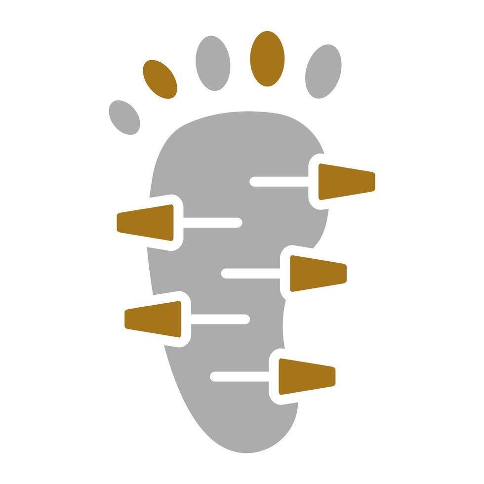 Foot Acupuncture Vector Icon Style