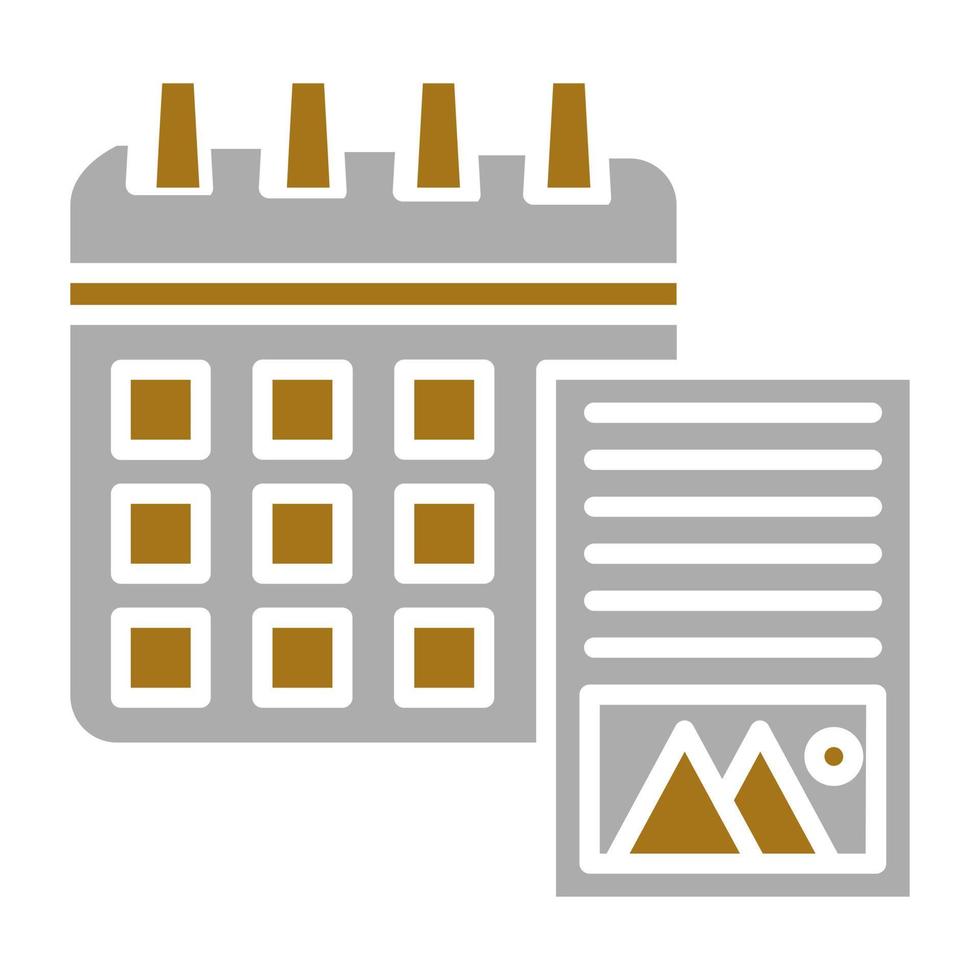 Content Calendar Vector Icon Style