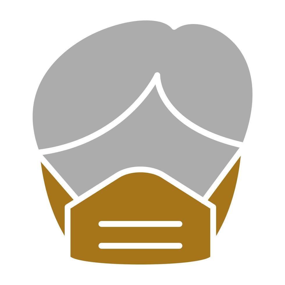 Man Wearing Mask Vector Icon Style