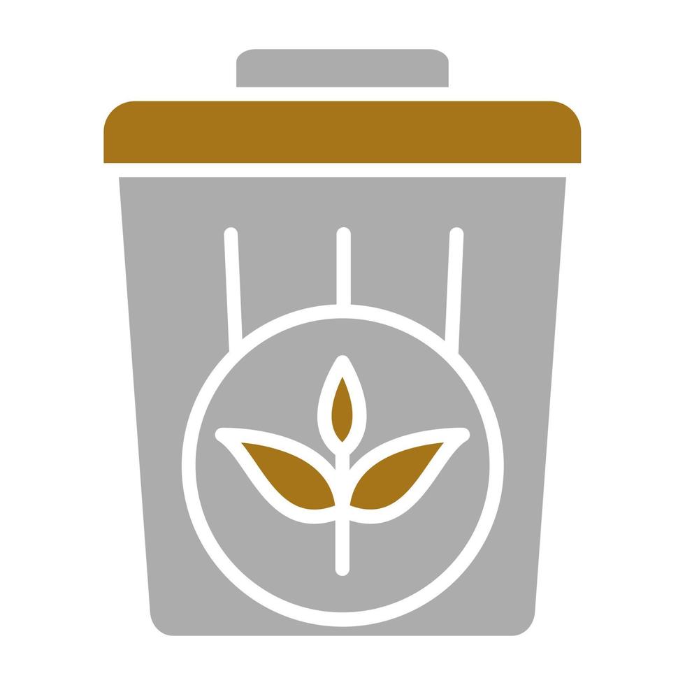 planta basura vector icono estilo