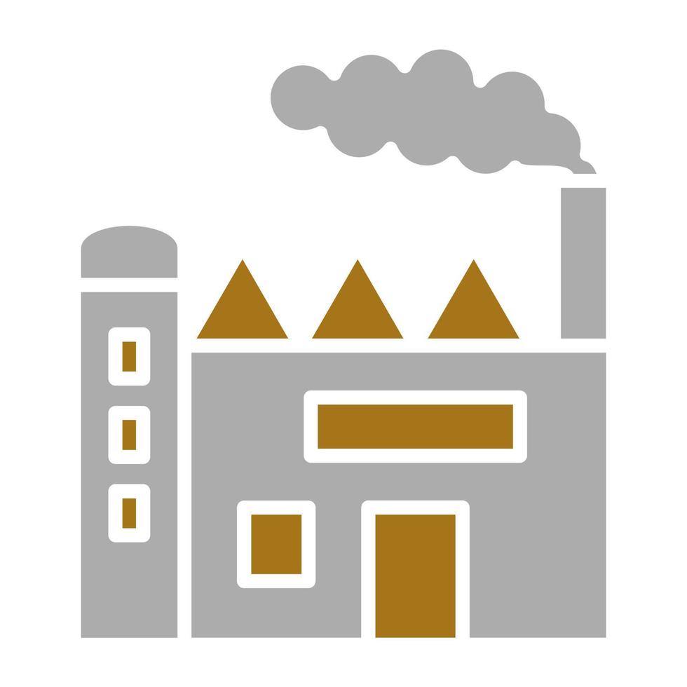 Factory Pollution Vector Icon Style