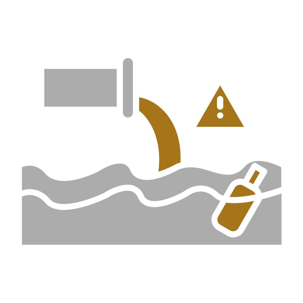 Water Pollution Vector Icon Style