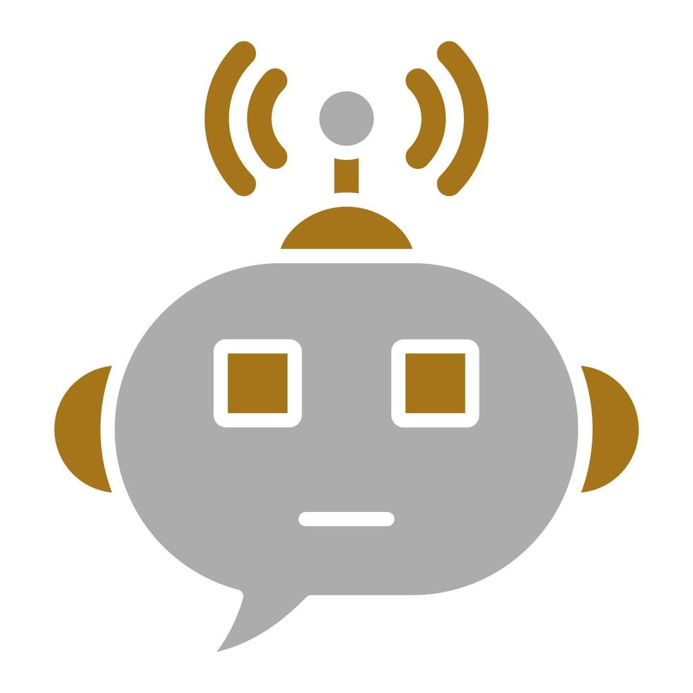 Smart Chat Bot Vector Icon Style