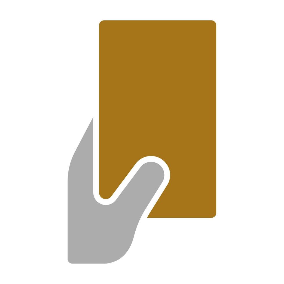 Yellow Card Vector Icon Style