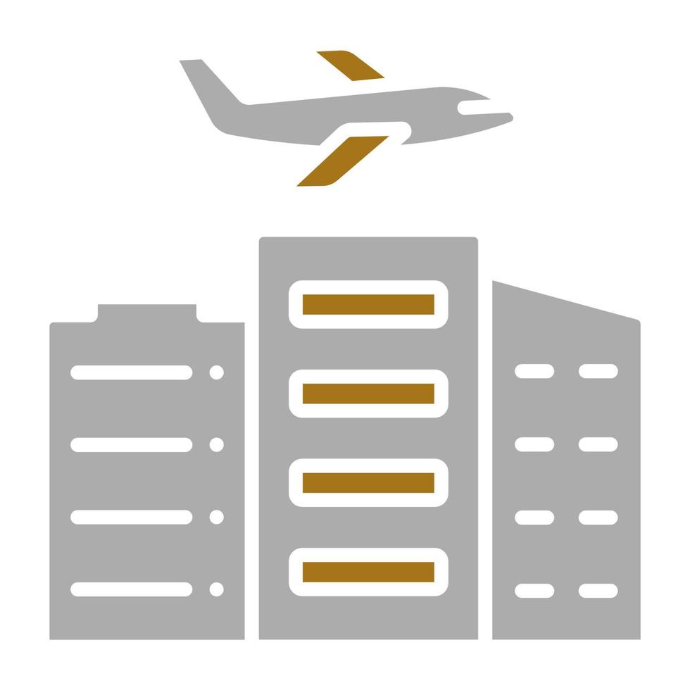 Domestic Flight Vector Icon Style