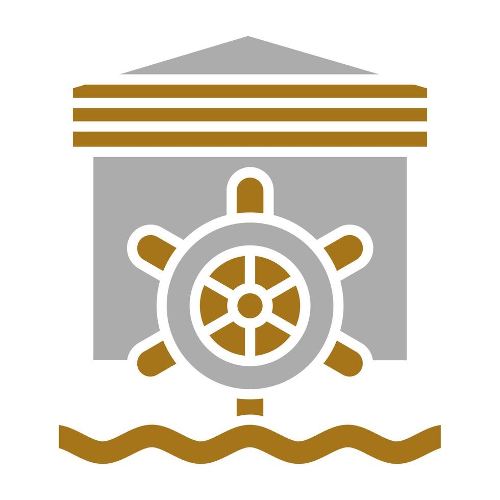 Water Mill Vector Icon Style