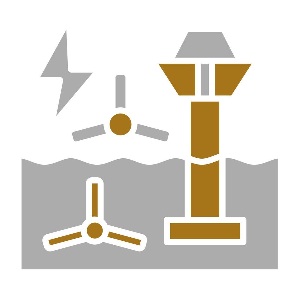 Tidal Power Vector Icon Style