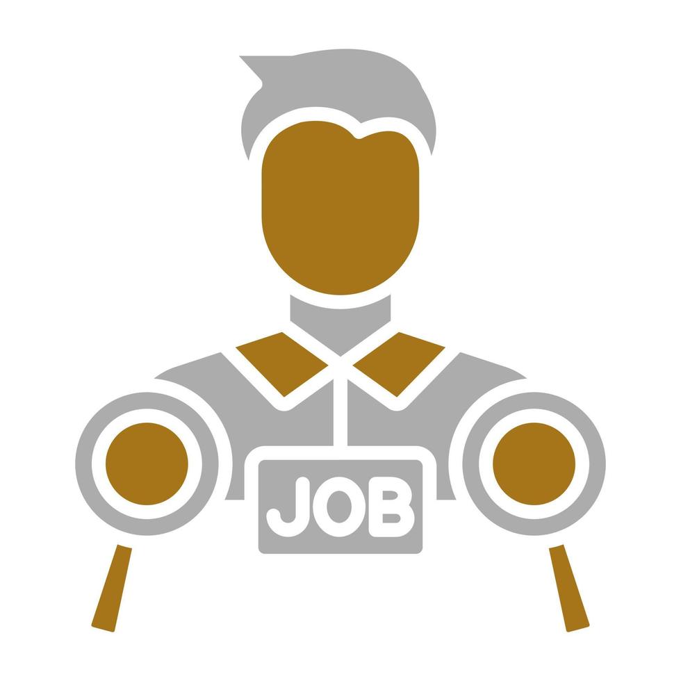 Job Seeker Male Vector Icon Style