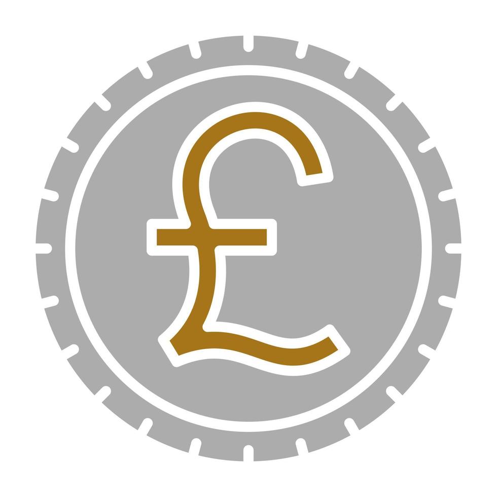 British Pound Vector Icon Style