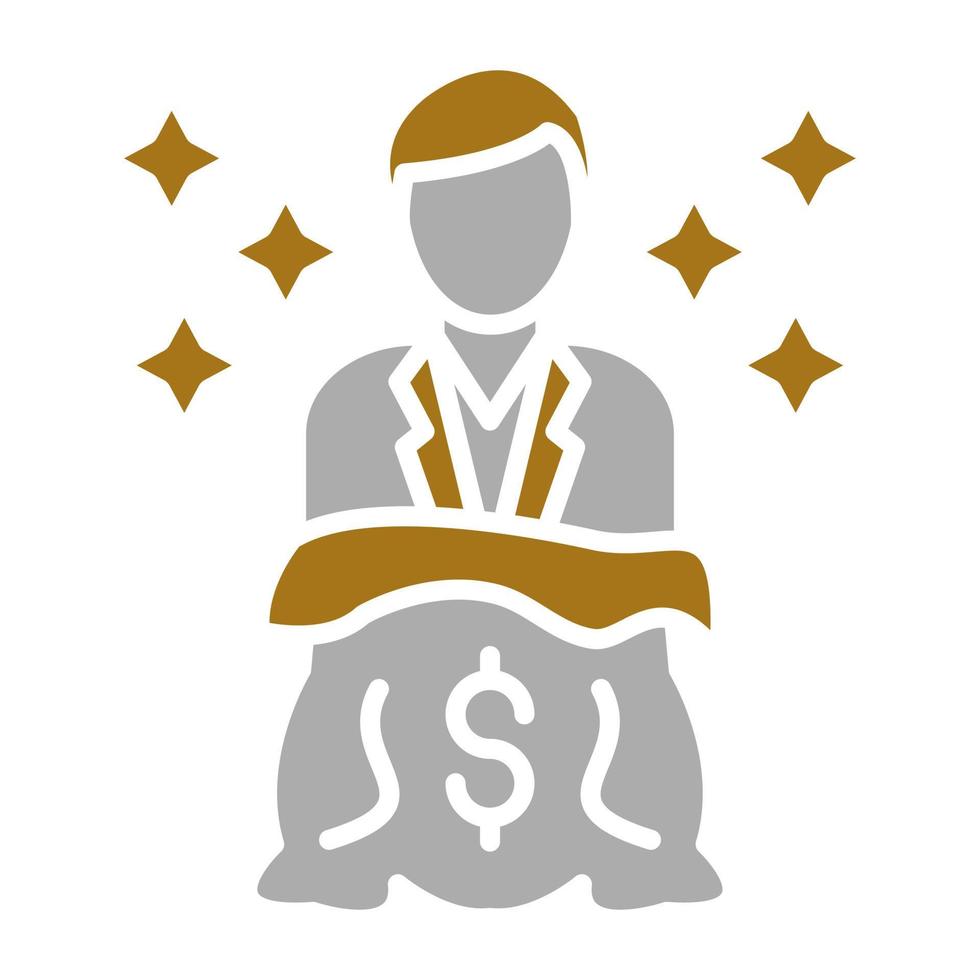 Millionaire Vector Icon Style