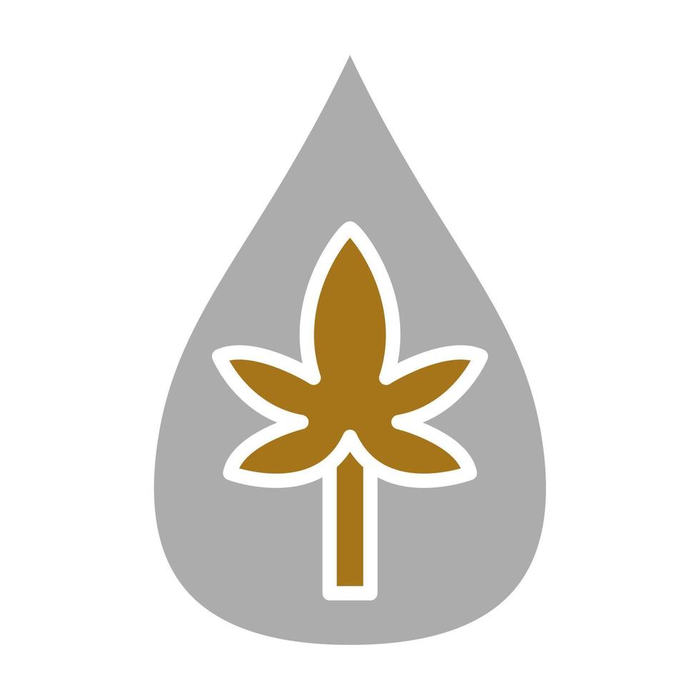 Hemp Oil Vector Icon Style