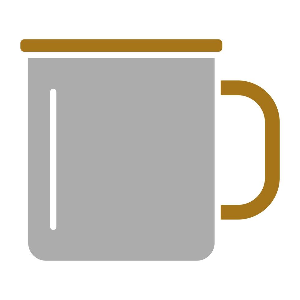 Metal Mug Vector Icon Style