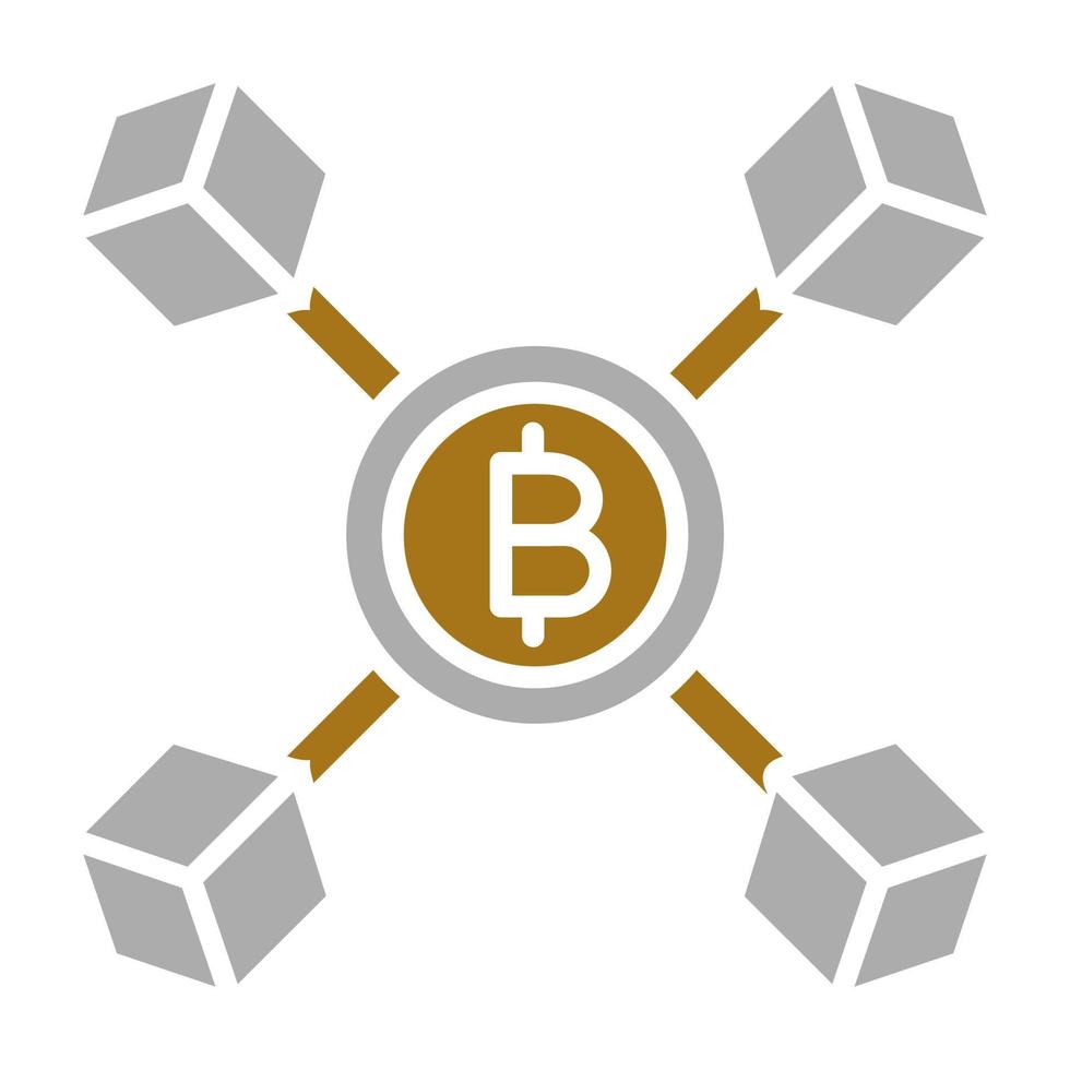 Blockchain Vector Icon Style