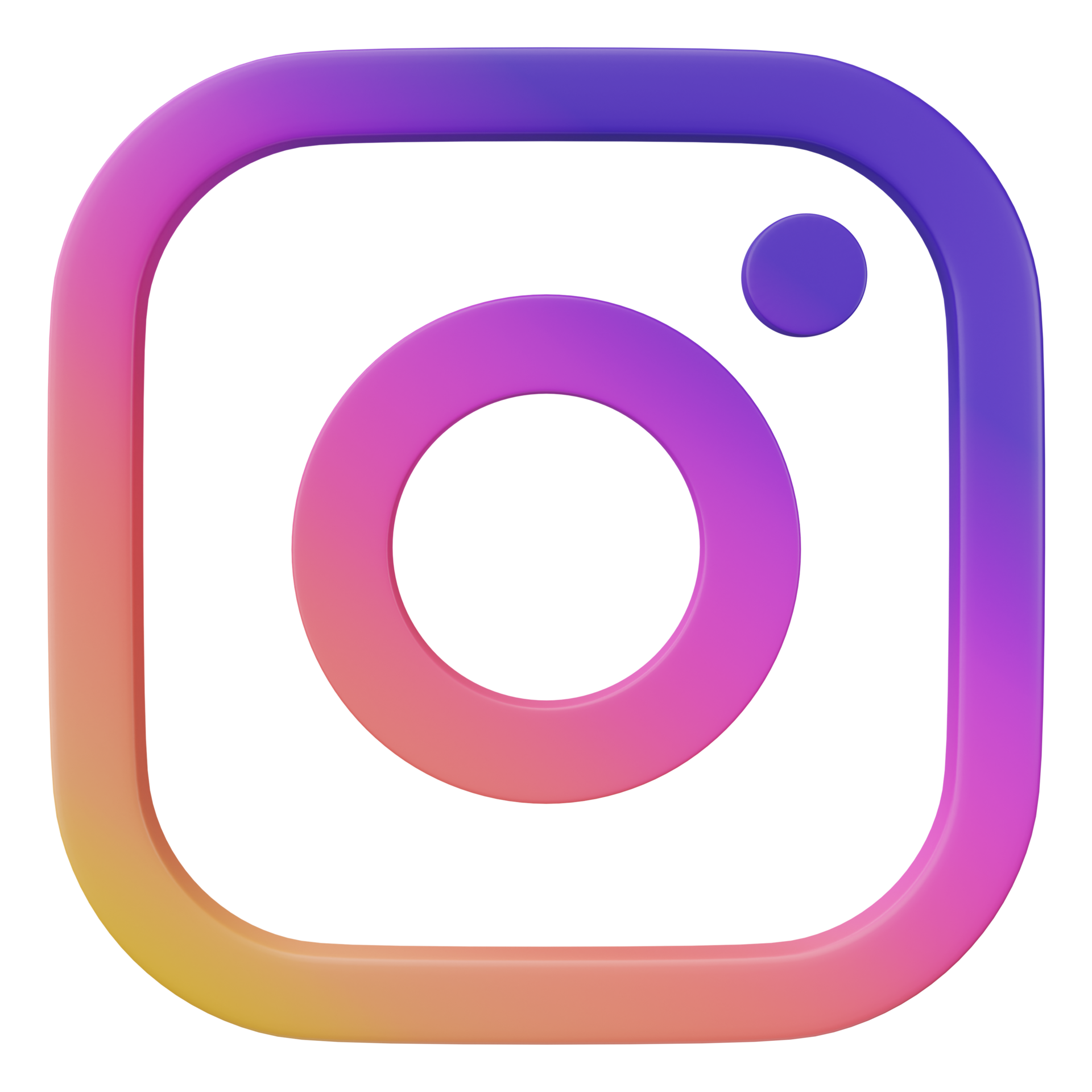 3D render, Camera icon isolated on transparent background. Camera icon