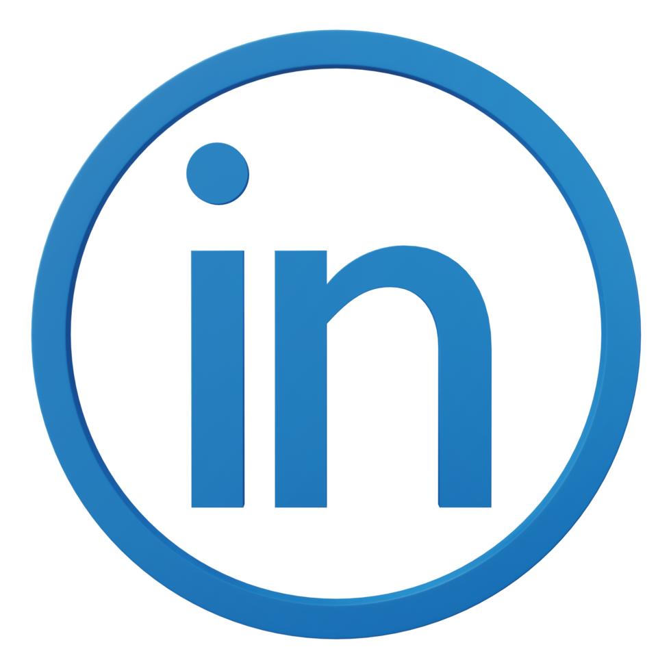 3d Linkedin Logo Symbol isoliert auf transparent Hintergrund. png