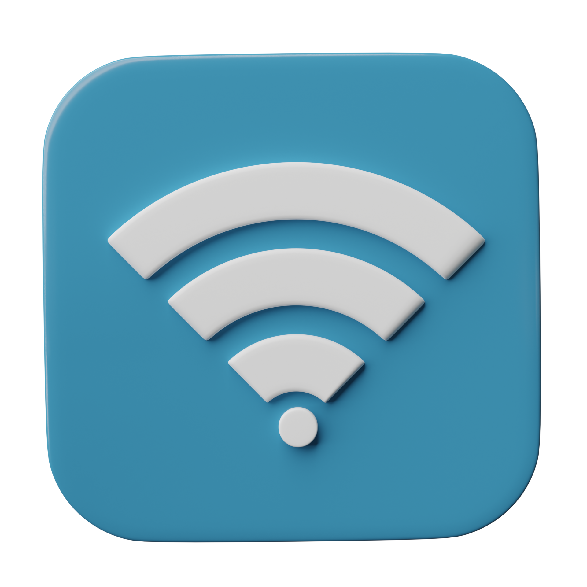 3d icono Wifi, inalámbrico red símbolo aislado en transparente fondo, png archivo