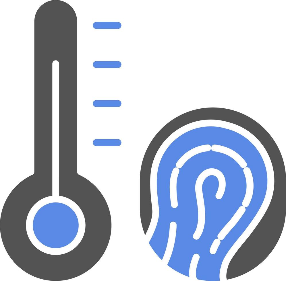 Biometric Thermostat Vector Icon Style