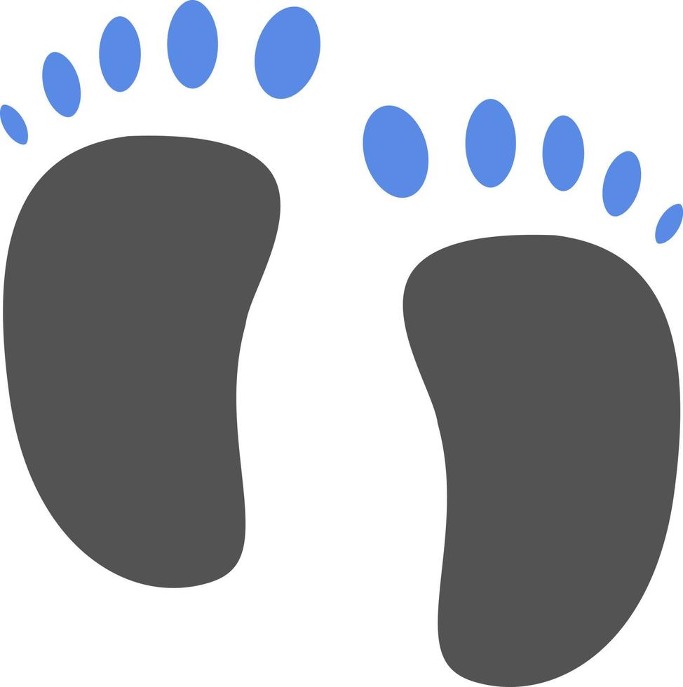 Baby Feet Vector Icon Style