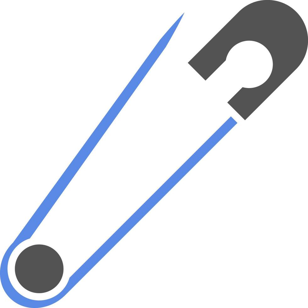 Safety Pin Vector Icon Style