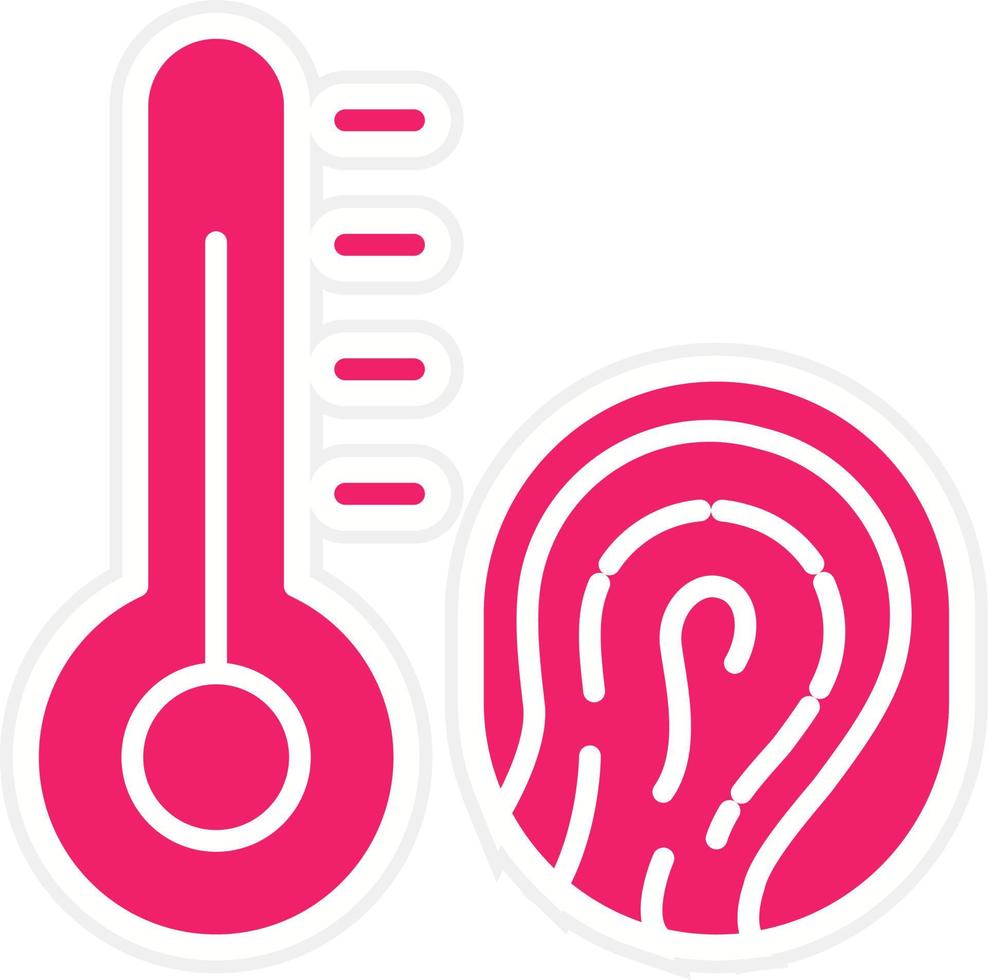 Biometric Thermostat Vector Icon Style