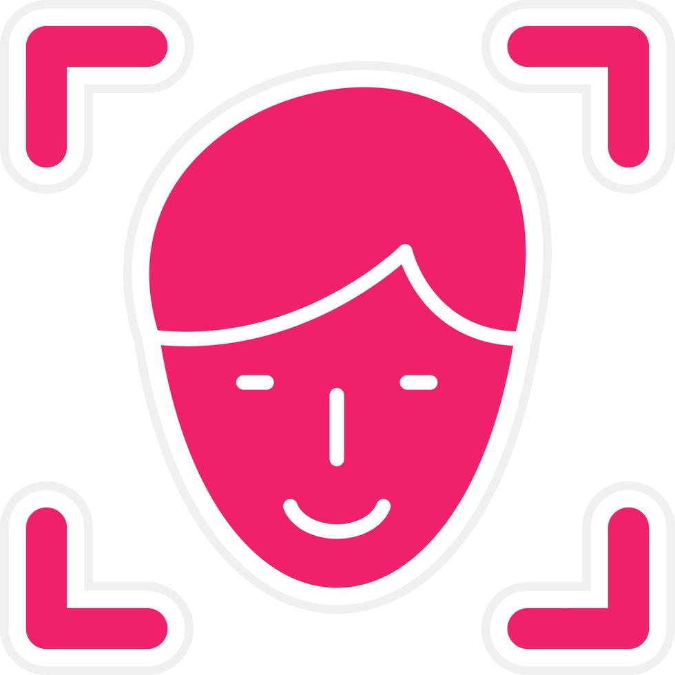 Face Id Vector Icon Style