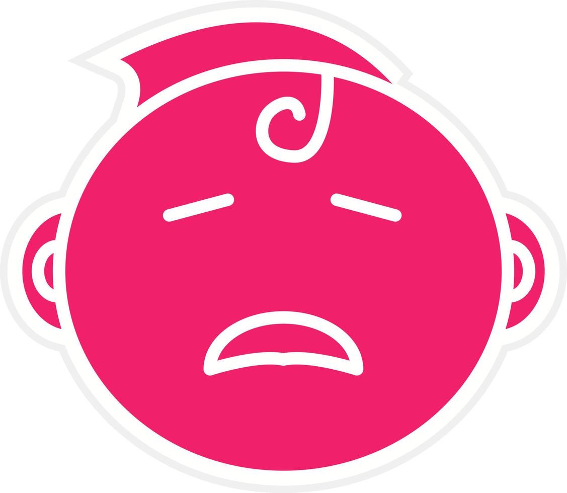 Crying Baby Vector Icon Style