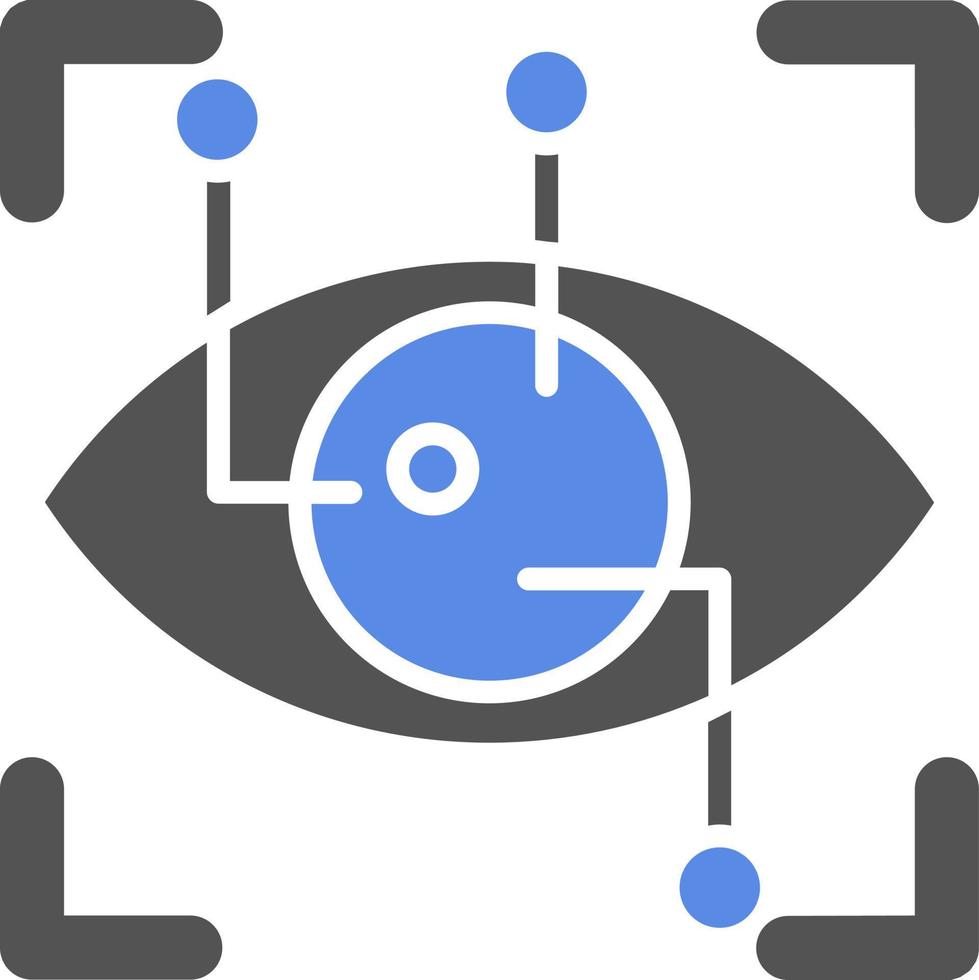 Eye Recognition Vector Icon Style