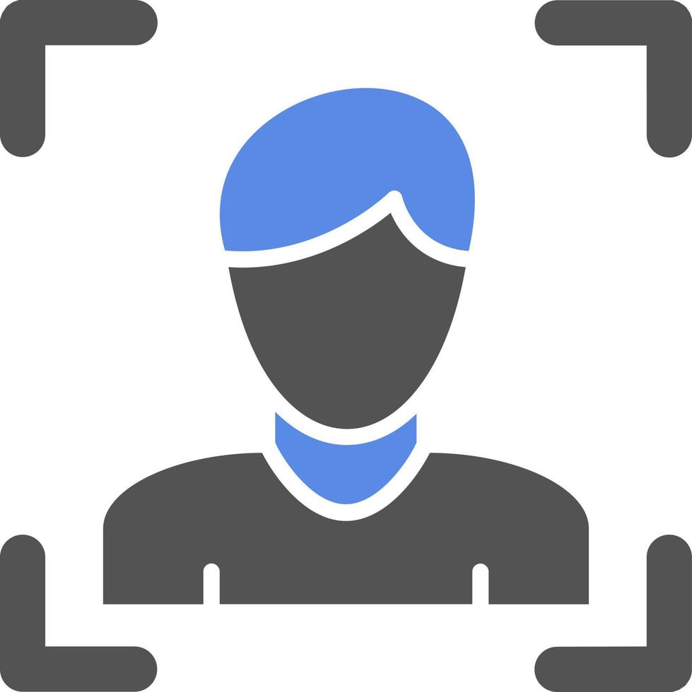 Face Recognition Vector Icon Style