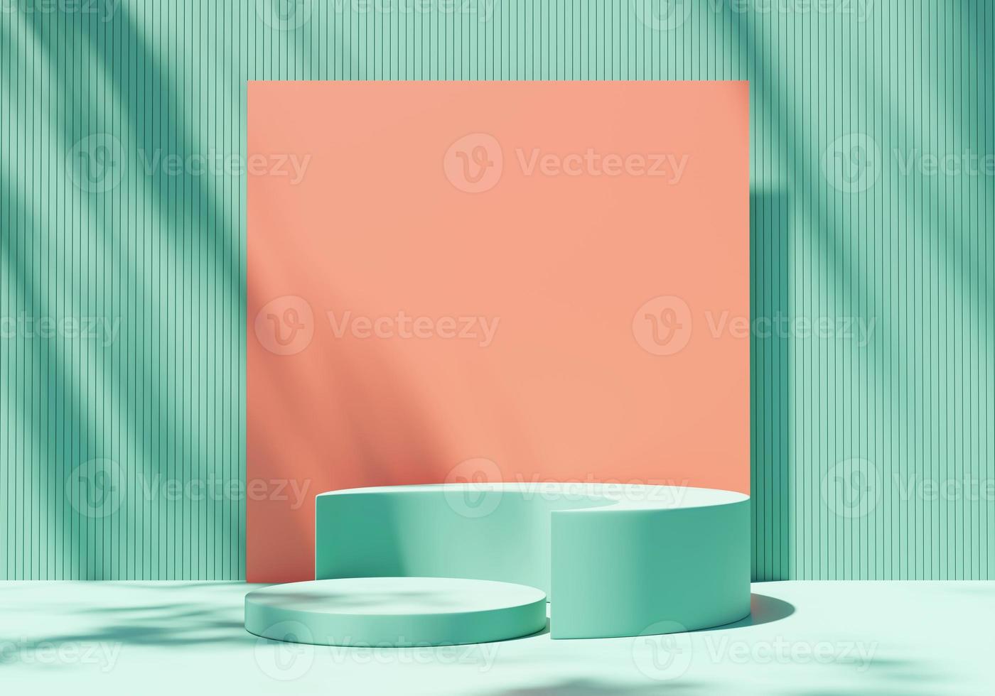 Abstract Exotic Minimal Modern Podium Platform For Product Display Showcase Presentation Advertising With Decorations 3D Rendering photo