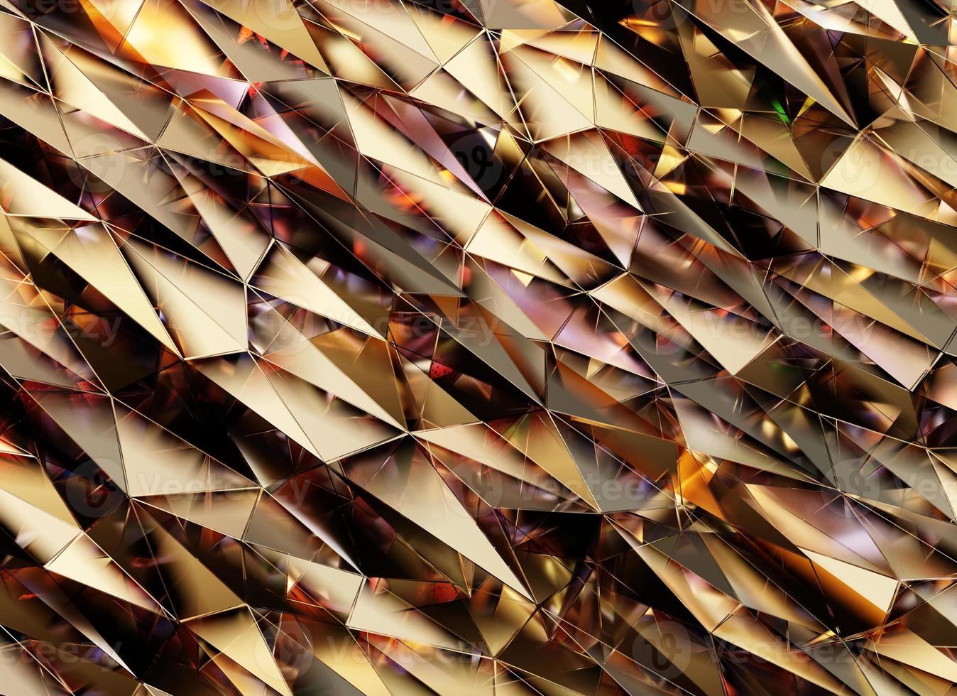 Luxury Abstract Realistic Crystals Texture with Prism Spectrum Caustic Reflection Close Up Background 3D rendering photo