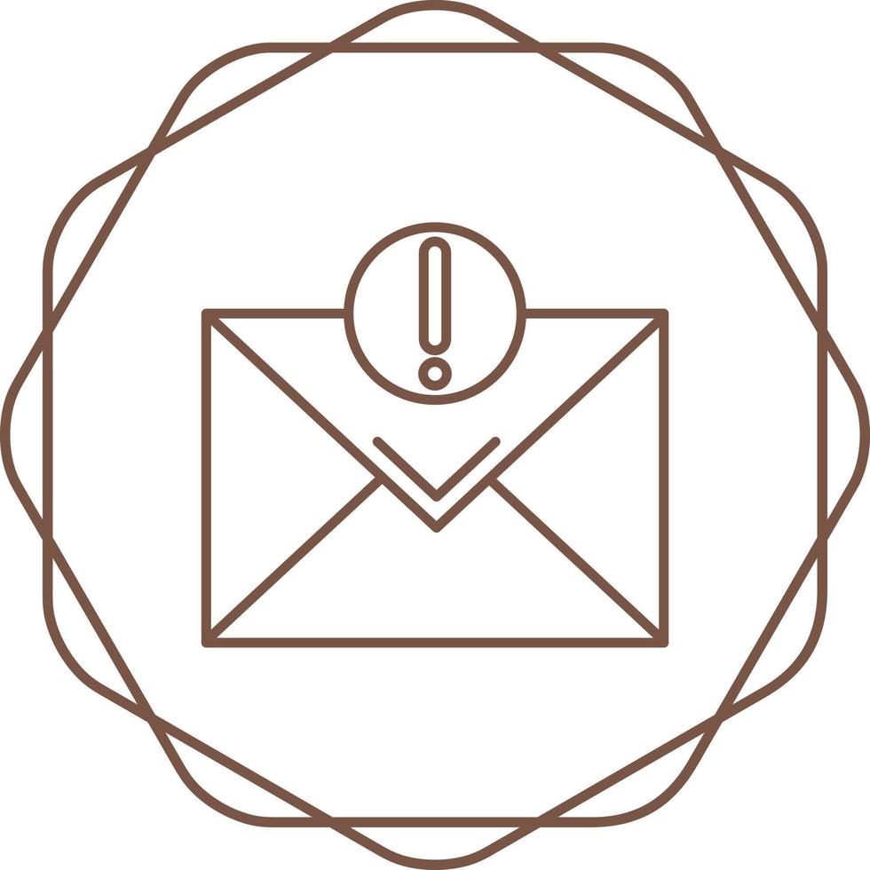 icono de vector de correo urgente