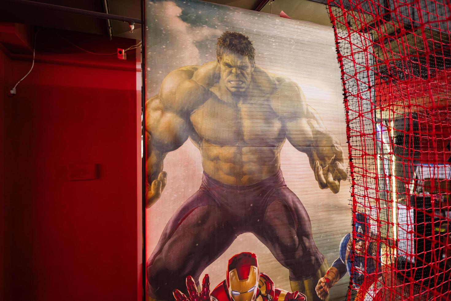 Hulk poster in kids play room. photo