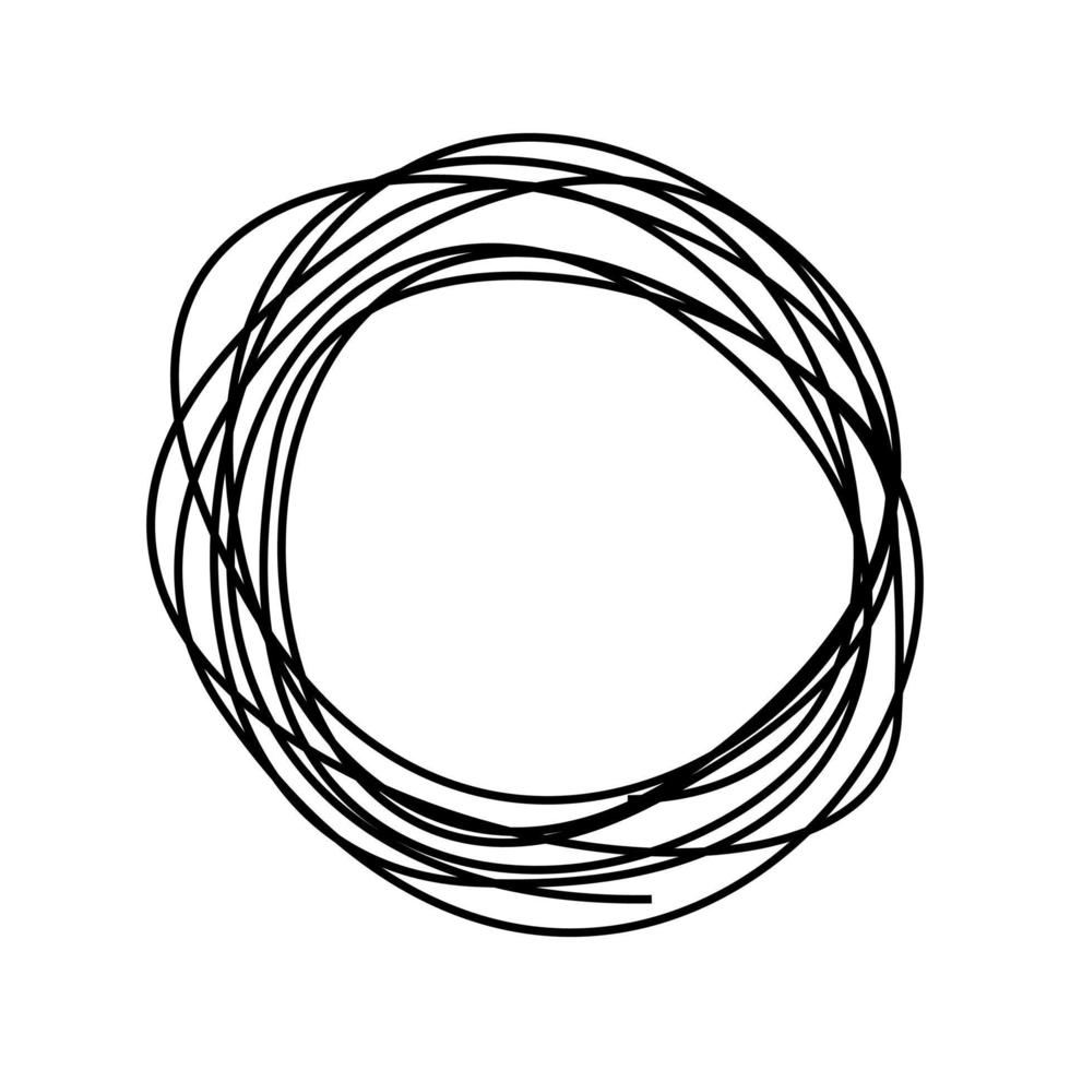 Circle drawing the sketch vector