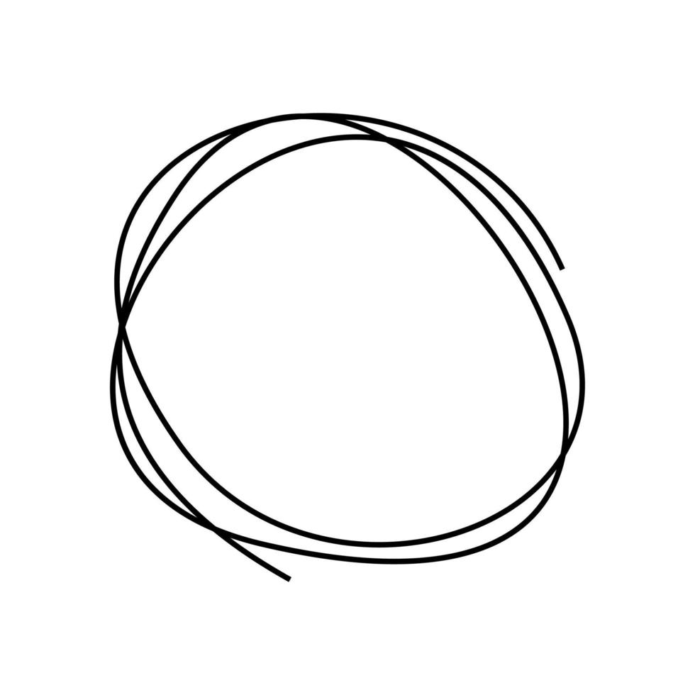 Circle drawing the sketch vector