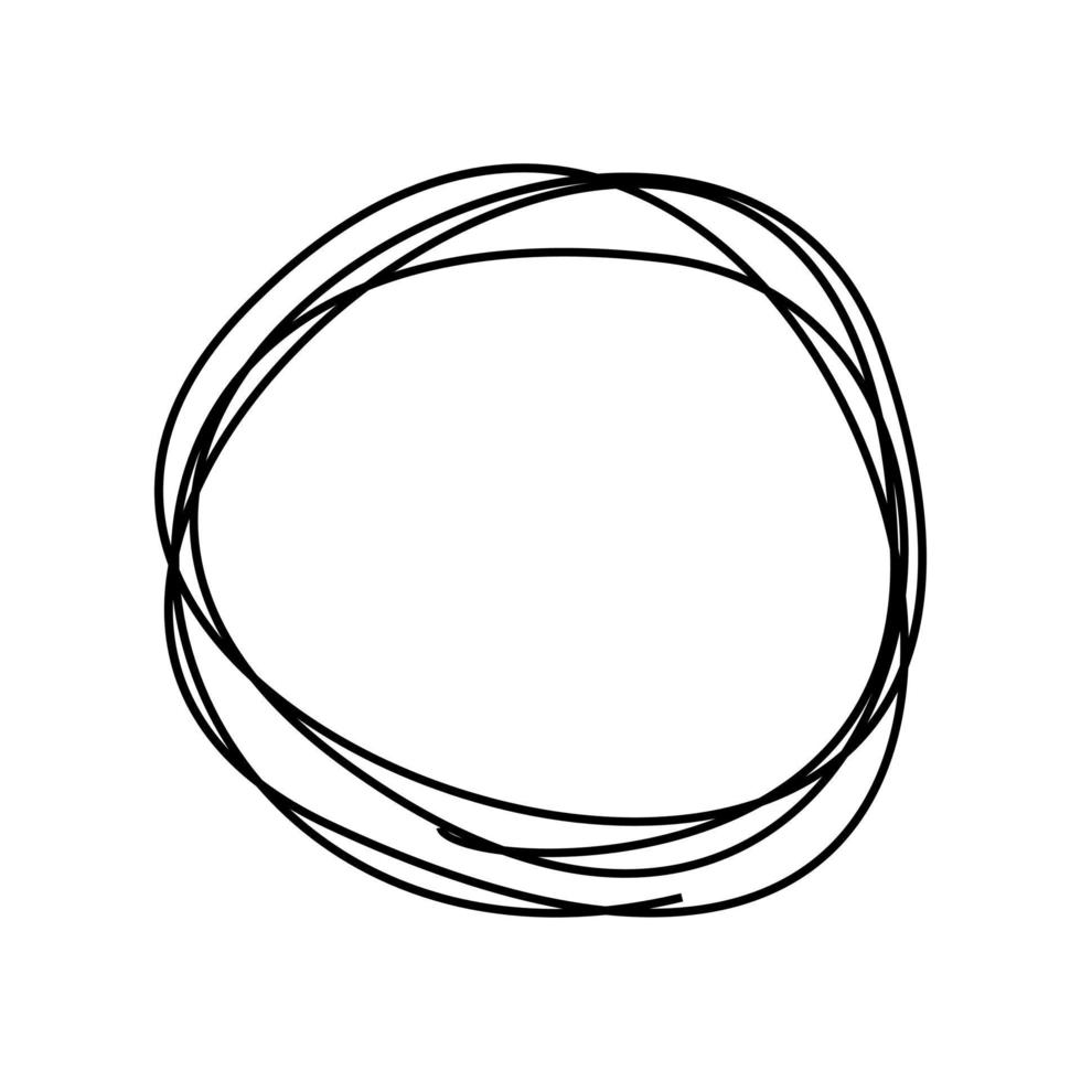 Circle drawing the sketch vector