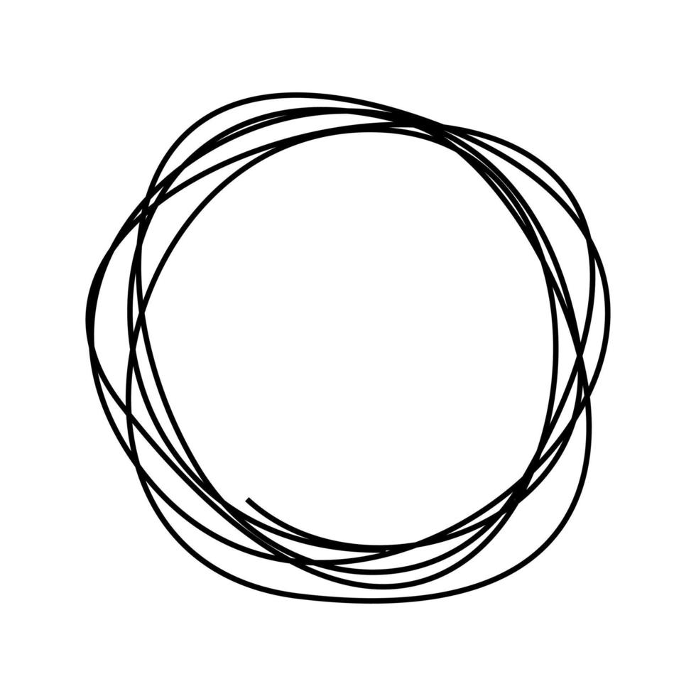 Circle drawing the sketch vector