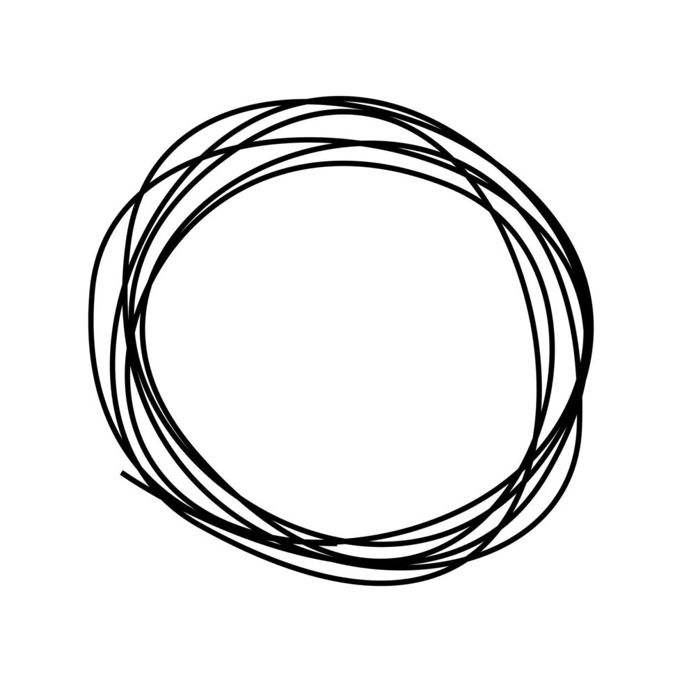 Circle drawing the sketch vector