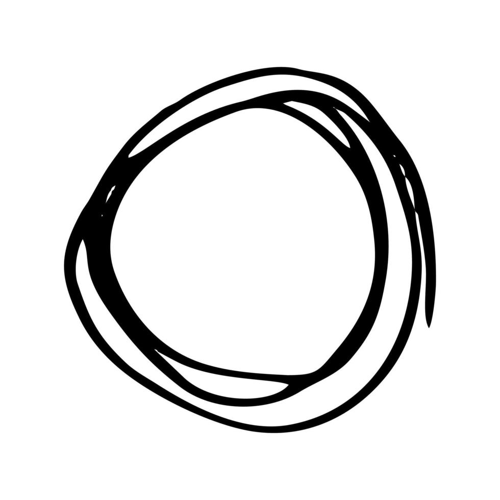 Circle drawing the sketch vector