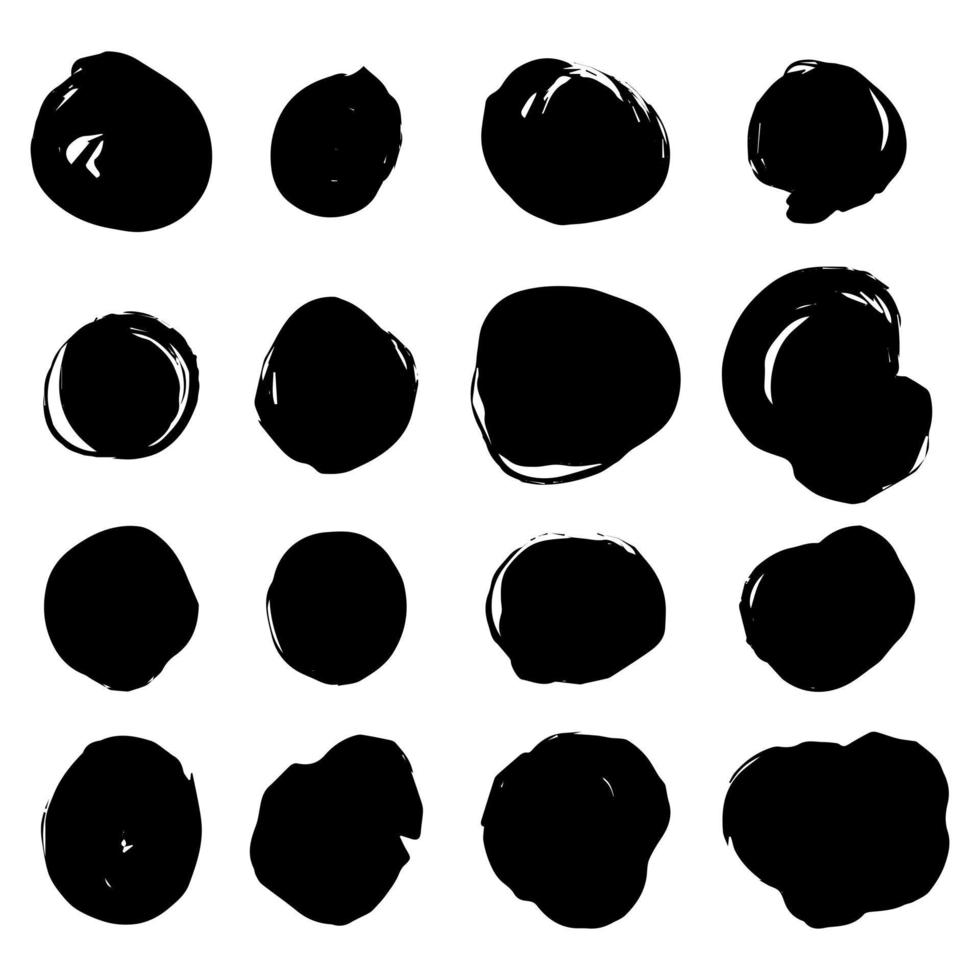 Blob shapes vector set. Random blotch, inkblot. Organic abstract simple fluid splodge elemets.  isolated on white background. vector illustration