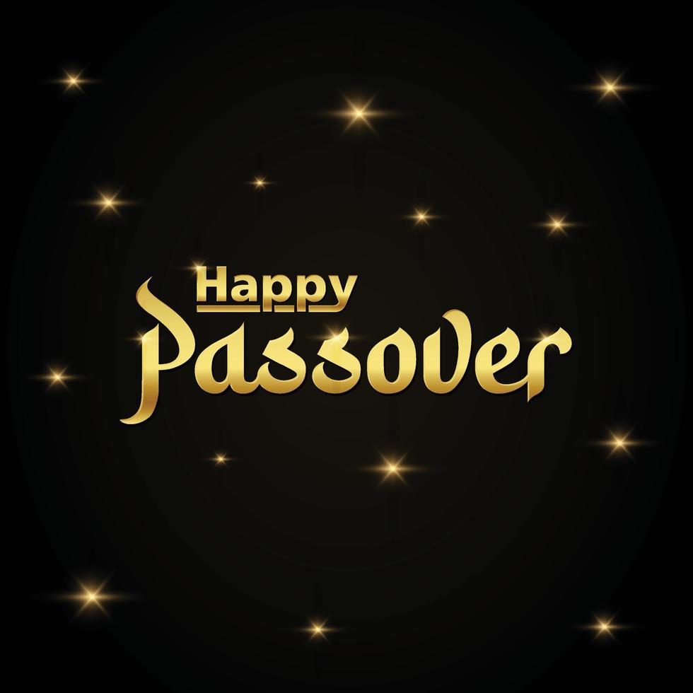 Happy Passover hand lettering, Jewish holiday Easter. Calligraphy template for typography poster, greeting card, banner, vector